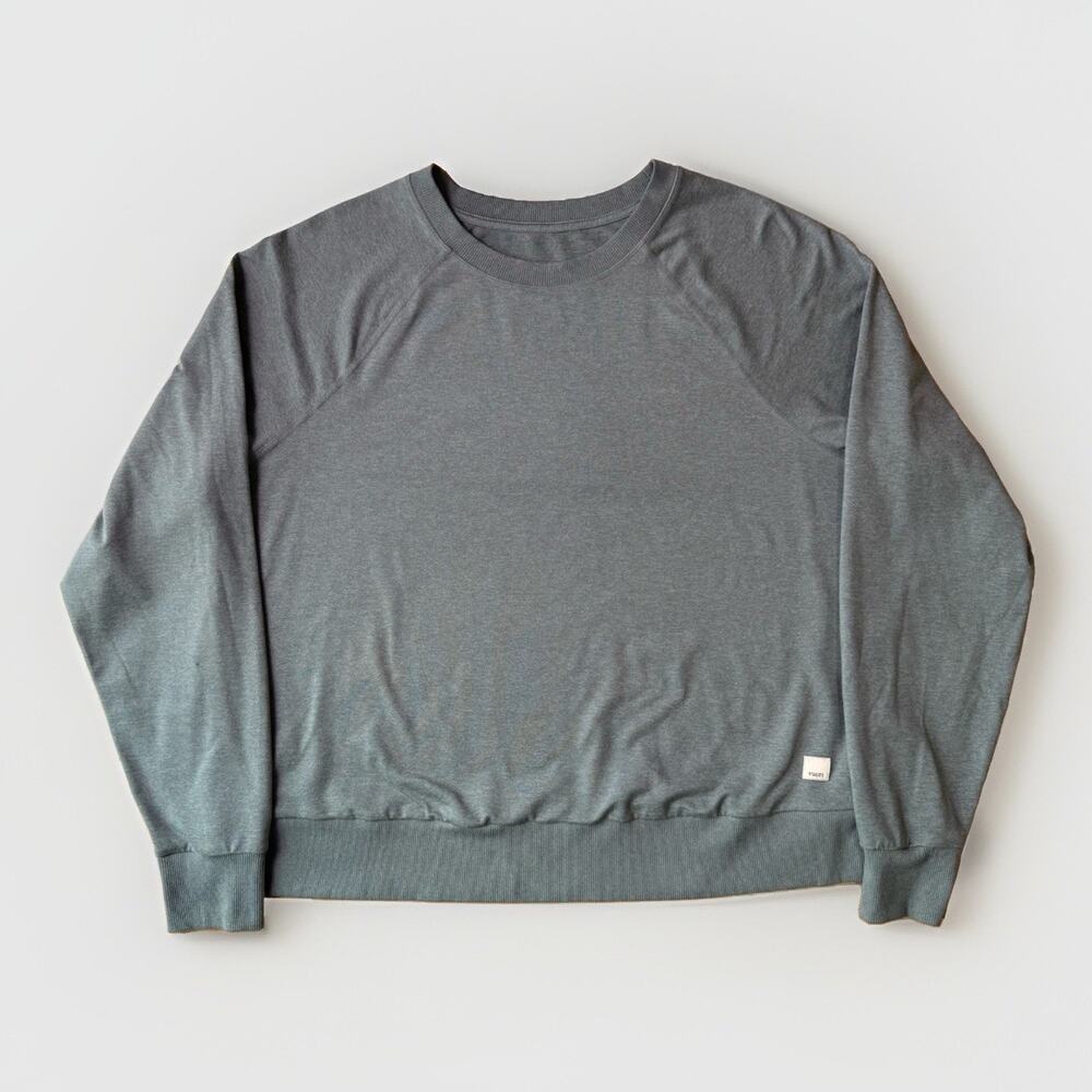 Vuori Halo Crew Pullover Women's Medium Teal Sweatshirt Athleisure Yoga